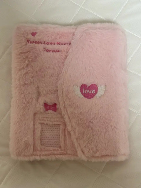 Pink fur binder bunny guardian, includes 30 inner pages, for sale/transfer