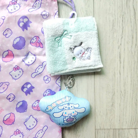 Sanrio Cinnamoroll Keychain Pouch Pochacco Mini Towel Bundle