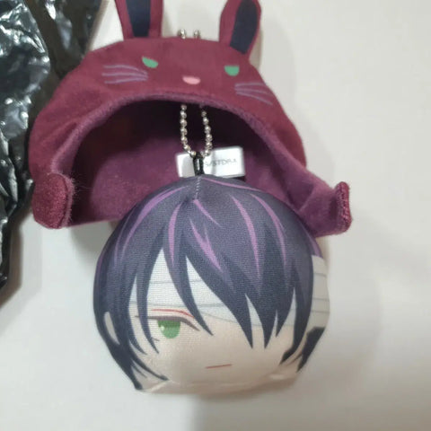 Unused Gintama Takasugi Shinsuke Anizu Kin Rabbit Manju Bean Plush Doll Keychain