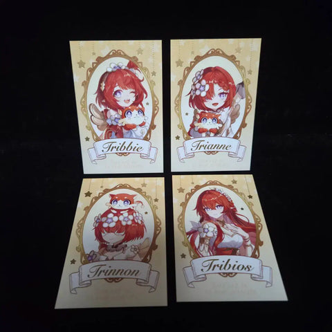 Honkai Star Rail Unofficial Goods Treevie, Treean, Trinon, Trivios Photocards