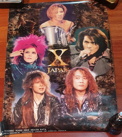 Yoshiki Hide Toshi Poster X JAPAN Seoul Concert Advertisement Poster X JAPAN