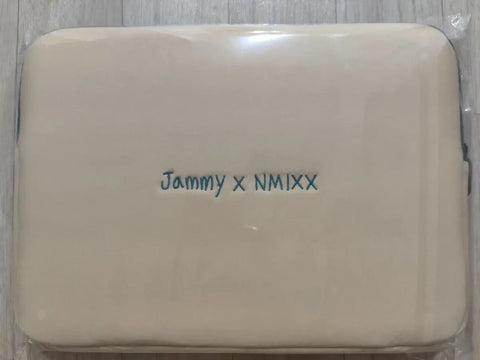 Sealed NMIXX autographed laptop pouch goods for sale. Signed.