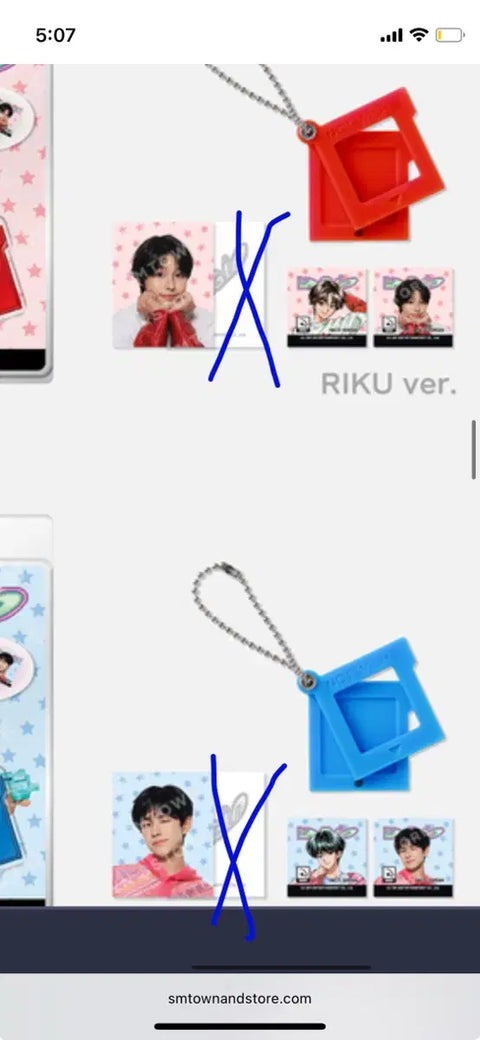 NCT WISH Game Pack Keychain Set Riku Yushi