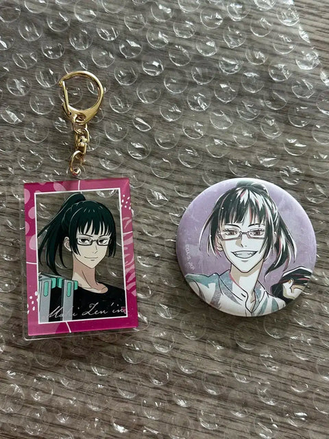 Jujutsu Kaisen Zenin Maki Keychain and Badge Bundle for Sale