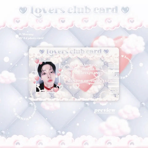 Boys Planet Lee Sangwon Lovers Club Unofficial Goods Photocard Design for Sale