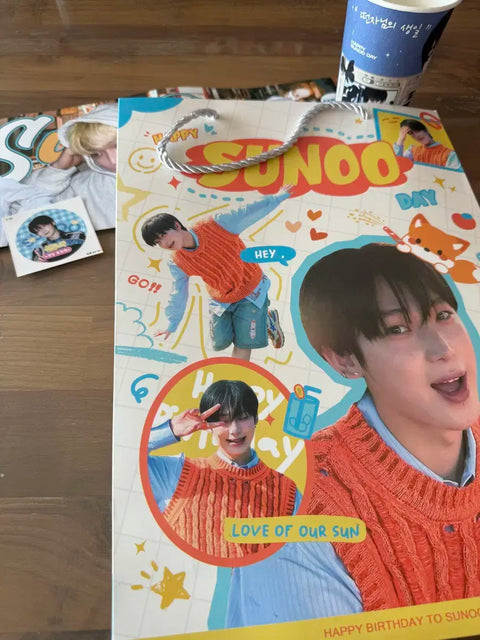 ENHYPEN Sunoo Kim Sunwoo Birthday Cafe Benefit Cup Holder Transfer