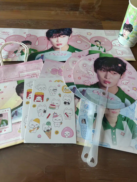 ENHYPEN Sunoo Kim Sunwoo Birthday Cafe Benefit Cup Holder Transfer