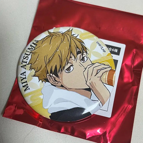 Haikyu!! Gokurakuyu Miya Atsumu Acrylic Can Badge Set