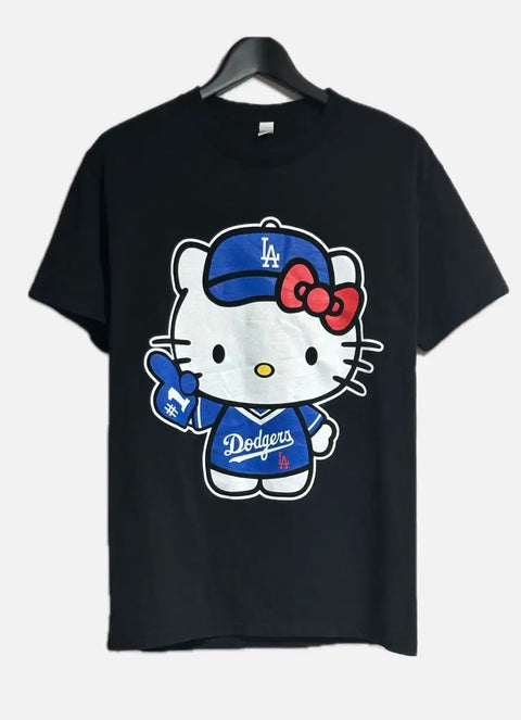 Hello Kitty LA Dodgers Printed T-shirt