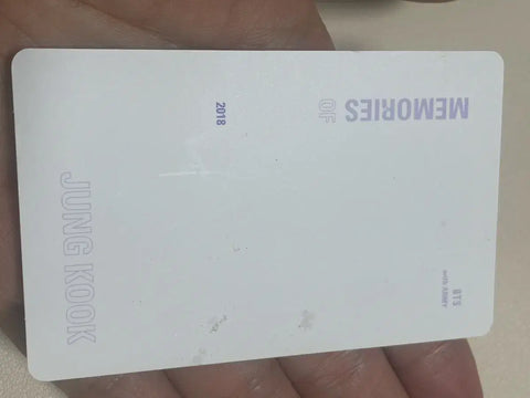 BTS Jungkook Memories of 2018 DVD Photocard B Grade