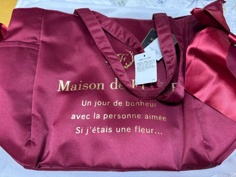 Maison de Fleur Ita Bag Tote Bag Red Bordeaux Hipmai Ichiro Ikebukuro Limited Edition