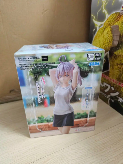 Occasionally, a shy Russian-blushing Ara-Yang Ara bishoujo figure in a gym uniform.