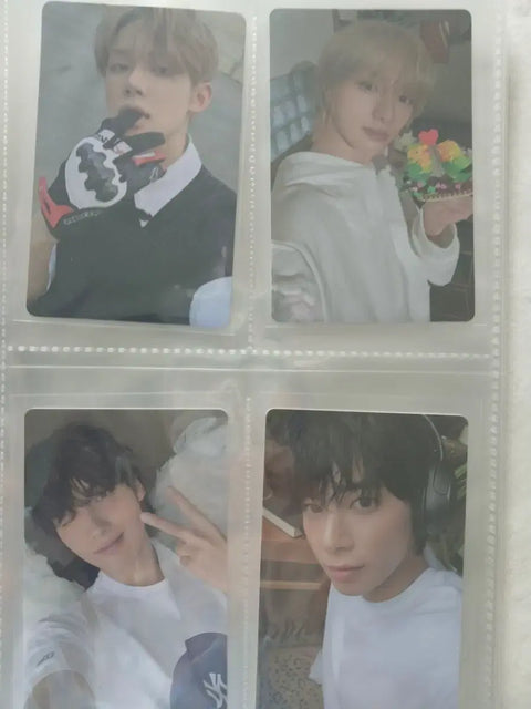 Selling TXT photocards.