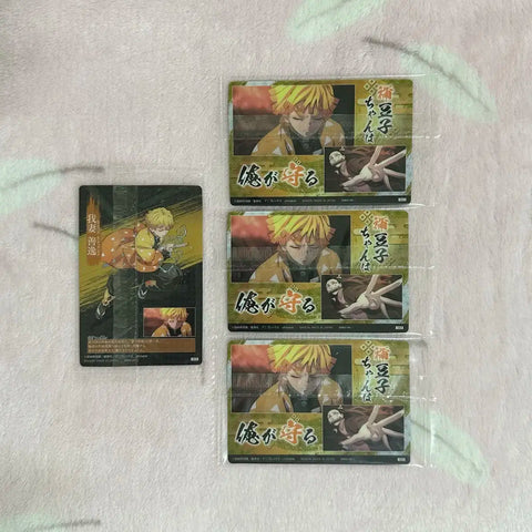Demon Slayer Kimetsu no Yaiba Zenitsu Nezuko Wafer Card Profile Mugen Train