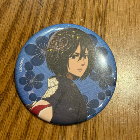 Attack on Titan Mikasa Can Badge
