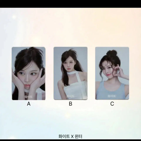 White Winter Photocard 3-Piece Set Vinyl Storage