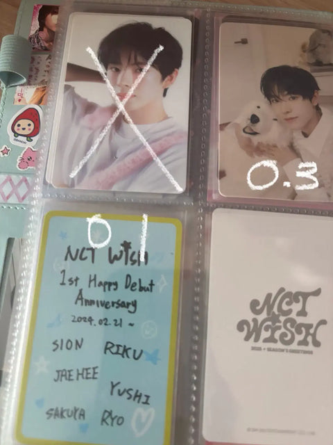 NCT Wish Sion Riku Yuushi Sakuya Trading Card WTS Wish