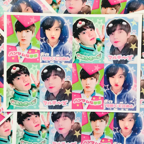 There's a photo booth (or photobooth sticker) Jungkook BTS behind-the-scenes review!