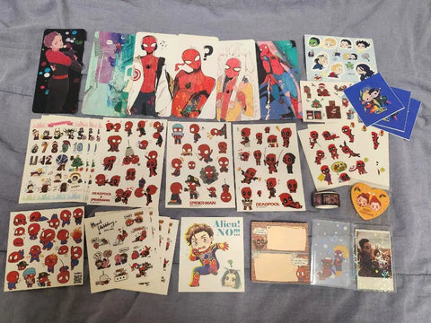 TonyPeter Spider-Man Deadpool Avengers Marvel Non-CP Doujinshi Stickers Badges Masking Tape