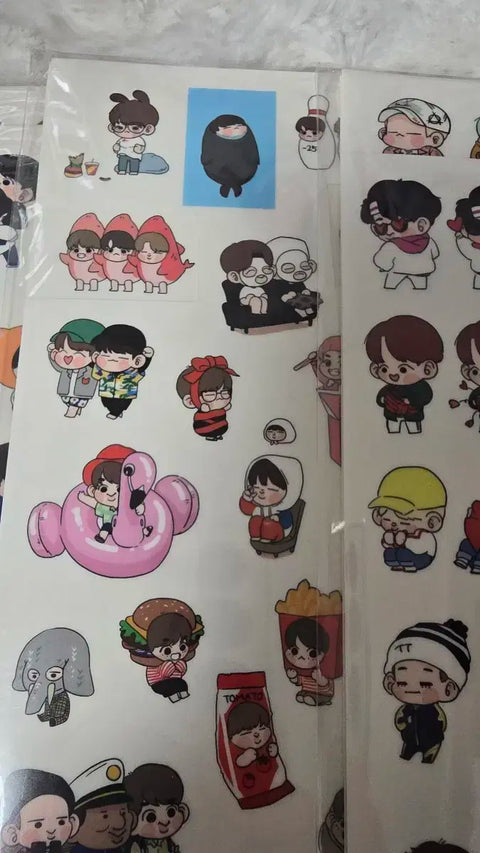 Selling BTS fanart stickers.