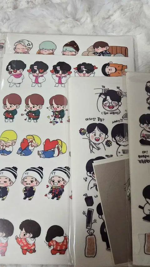 Selling BTS fanart stickers.