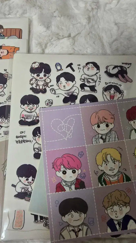 Selling BTS fanart stickers.