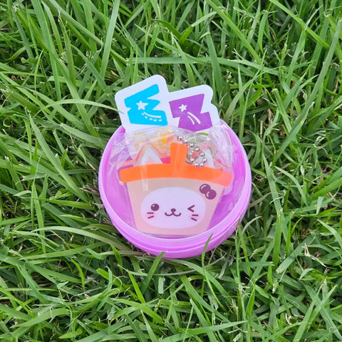NCT WISH Yushi Bubble Cat Mirror Keychain