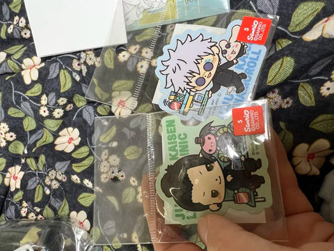 Selling Jujutsu Kaisen Sanrio collaboration items.