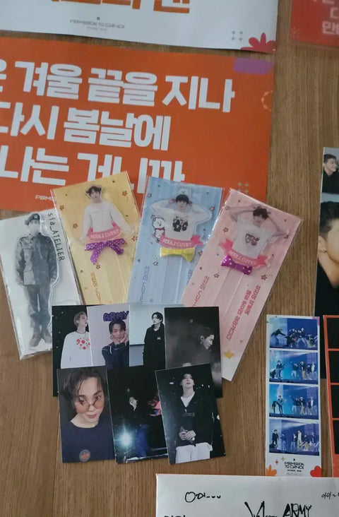 Selling unofficial BTS goods.