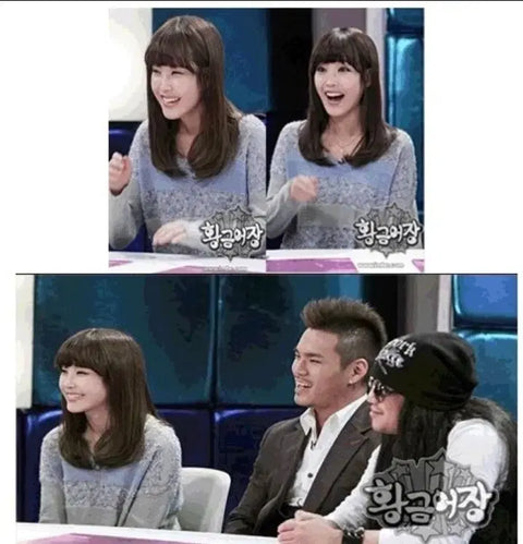 IU BNX V-neck Short Striped Knit T-shirt