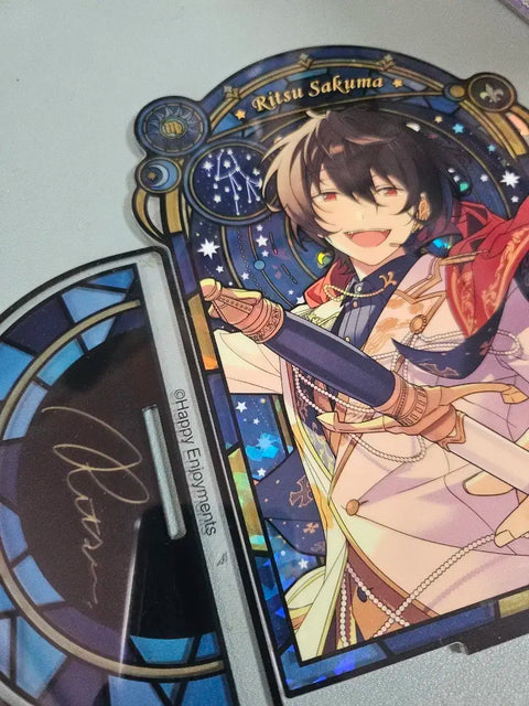 Ensemble Stars Sakuma Ritsu Usaneji Acrylic Autograph Board + Can Badge