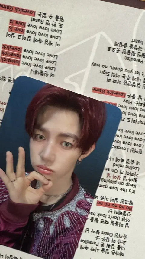 ZEROBASEONE Zhang Hao photocard Iconic Love Sick Game Week 1 Fansign Photocard Transfer) Zhang Hao