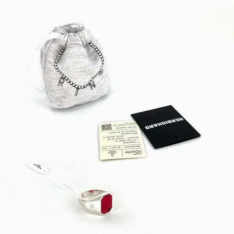 HERBIGHARO & FRICAV ring, clear red