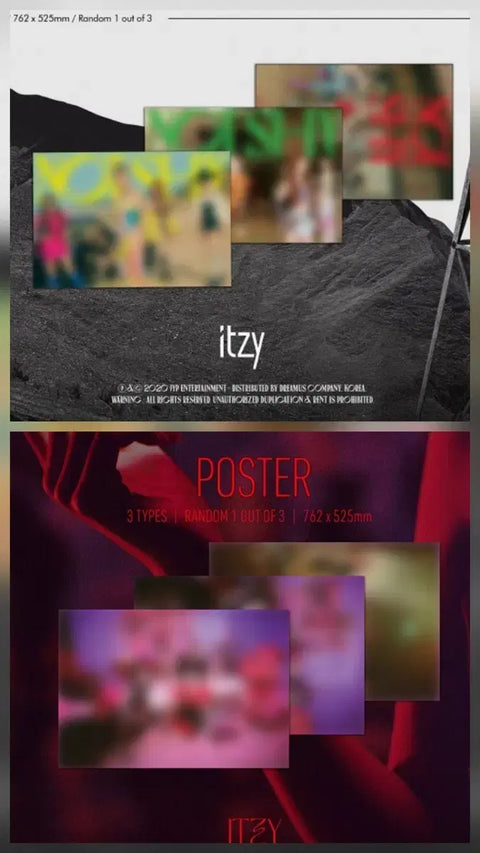 ITZY Not Shy Mafia Album Poster Set All-in-one Transfer Urgent Sale
