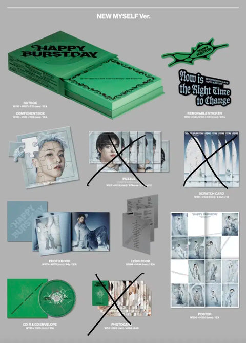 Seventeen 5th Album "Happy Birthday" Full Set