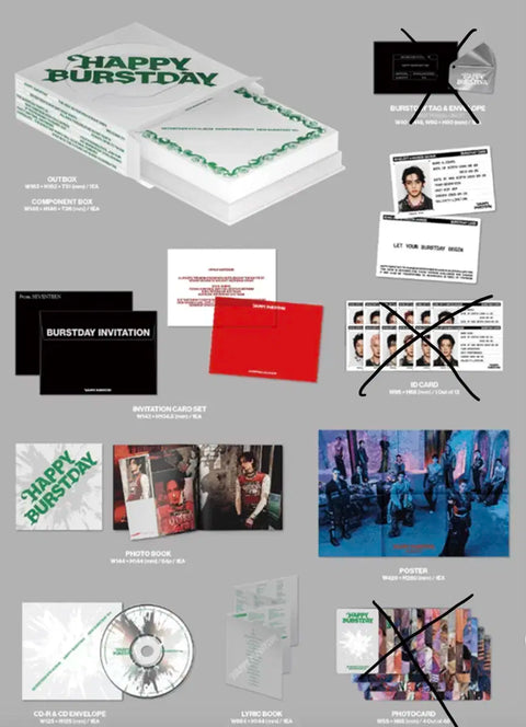 Seventeen 5th Album "Happy Birthday" Full Set