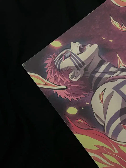 Demon Slayer Kimetsu no Yaiba Mugen Train Limited Edition Akaza Rengoku Illustration Visual Board