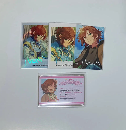 Ensemble Stars! Pashats Polaroid Photocard Student ID Mikejima Madara MaM