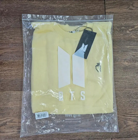 Selling BTS merchandise embroidered sweatshirt t-shirt.