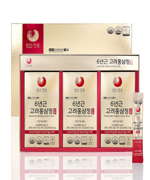 Geonbo - Extracto real de ginseng coreano Hongsamjeong de 6 años