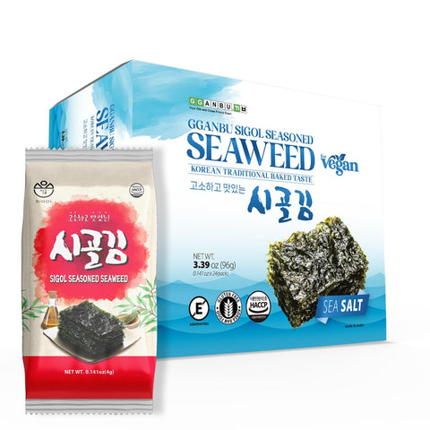 Gganbu - Snack rong biển cao cấp Sigol Hàn Quốc (gói 24 gói)