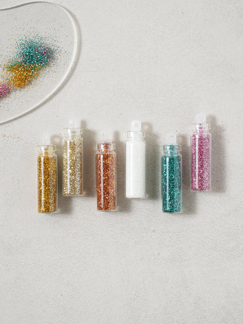 [✈️KOREA] Daiso - Small Bottle Glitter Nail Decoration 6pcs (Thin Type)