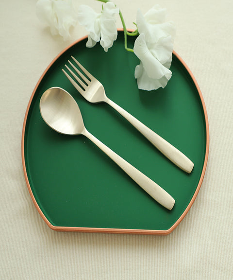 Premium Copper Kids Cutlery Set (Spoon & Fork)