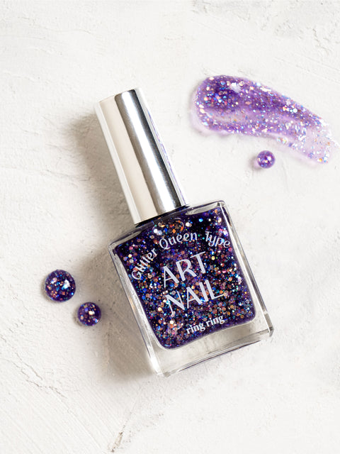 [✈️KOREA] Daiso - Ring Ring Art Nail 13 ml Glitter Queen Navy
