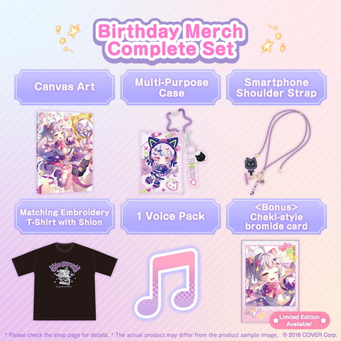 Selling Hololive Murasaki Shion 2024 Birthday Limited Full Set