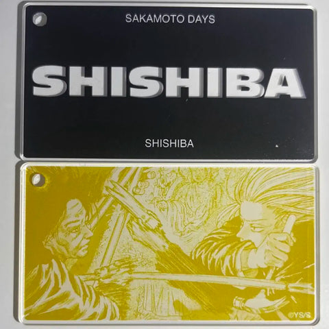 Sakamoto Days Sakadei Store Fair Slide Keychain Shishiba Famous Scene Double-Sided