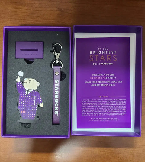 Starbucks & BTS Collaboration Rechargeable Card Keyring