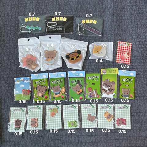 NCT Dream Kkomchan, Lele words keyring transfer, Fairy Hyoki, Fairy Renjun grip tok, pocket zzi