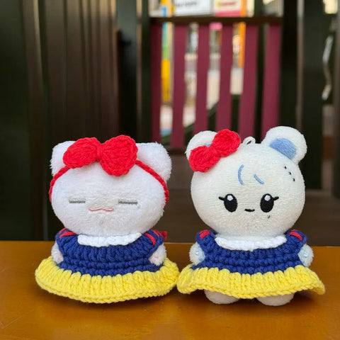 10cm doll clothes knitted outfit stuffed doll Snow White set