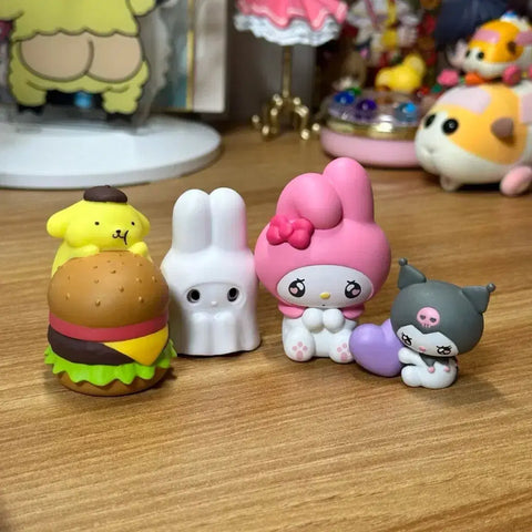 Sanrio Pom Pom Purin, My Melody, Kuromi Figure Bundle